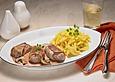 Filet im Speckmantel mit Sp&auml;tzle