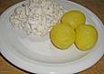 Matjessalat mit Schlagsahne und Joghurt