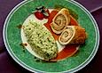 Putenroulade mit Nordseekrabben gef&uuml;llt