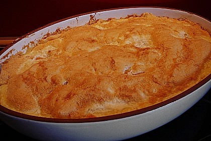 Milchreis mit Pfirsichen und "Schneedecke" 1