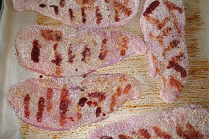 Panierte Schnitzel aus dem Backofen
