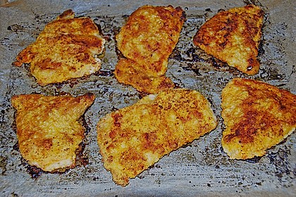 Panierte Schnitzel aus dem Backofen 4