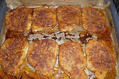 Panierte Schnitzel aus dem Backofen 11