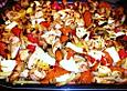 Gem&uuml;se-H&auml;hnchen Pfanne mit Nudeln