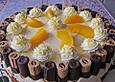 Pfirsich-Eierlik&ouml;r Torte mit Knusperrand