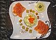 Sashimi  auf  Spitzkohlsalat
