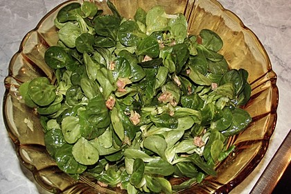 Feldsalat mit Orangen-Speck Sauce 1