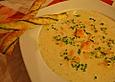 Maiscremesuppe mit Papaya