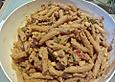 Veganer Nudelsalat mit Walnuss - Olivendressing