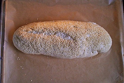 Frischkäsebrotstange mit Sesamkruste 35