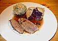 Wildschweinkeule mit Ingwer - Honig - Kruste