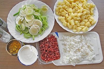 Deftige Kartoffelcremesuppe mit Speck 1