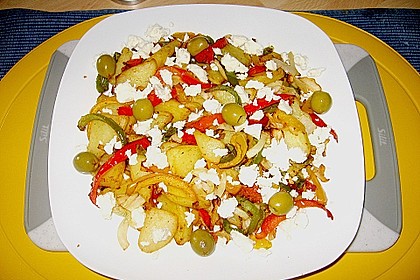 Kartoffel - Paprika Pfanne mit Schafskäse 6