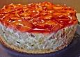 Topfentorte mit Erdbeeren