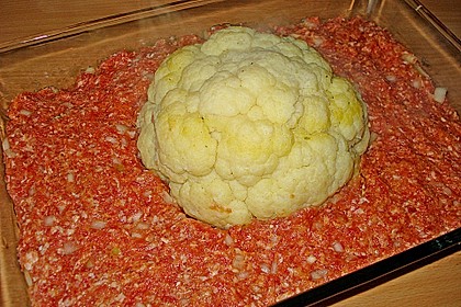 Blumenkohl im Hackfleischring 24