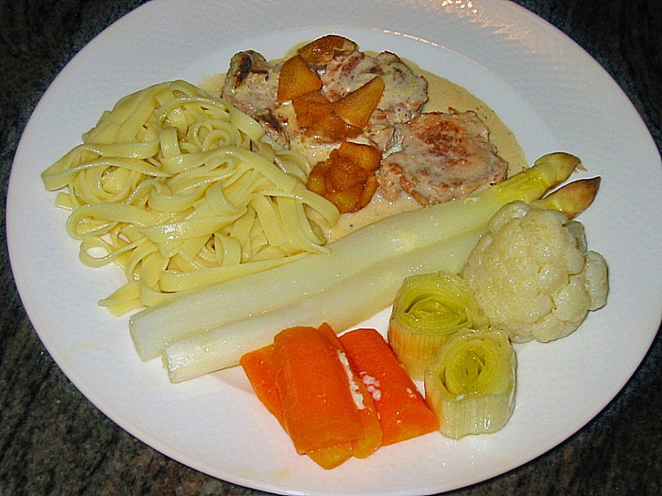 Schweinelendchen in Sahne - Calvados - Sauce (Rezept mit Bild ...