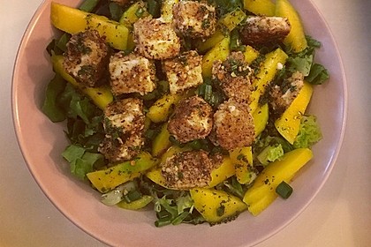 Blattsalat mit Mango und Schafskäse 29