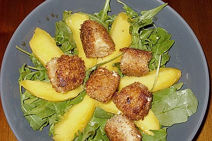 Blattsalat mit Mango und Schafskäse 36