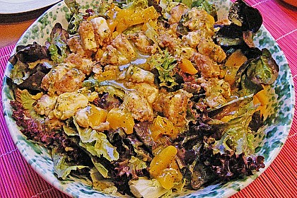 Blattsalat mit Mango und Schafskäse 31
