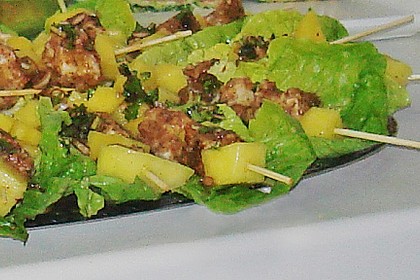 Blattsalat mit Mango und Schafskäse 58