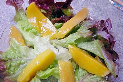 Blattsalat mit Mango und Schafskäse 59