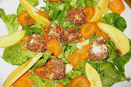 Blattsalat mit Mango und Schafskäse 17