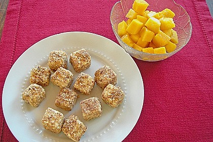 Blattsalat mit Mango und Schafskäse 42