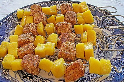 Blattsalat mit Mango und Schafskäse 38