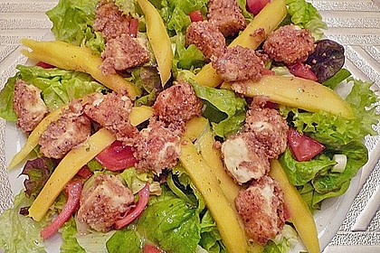 Blattsalat mit Mango und Schafskäse 16