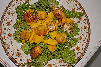 Blattsalat mit Mango und Schafskäse 22