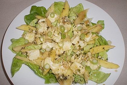 Blattsalat mit Mango und Schafskäse 46