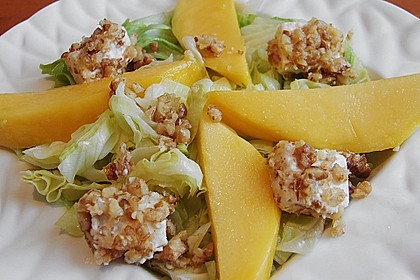 Blattsalat mit Mango und Schafskäse 14