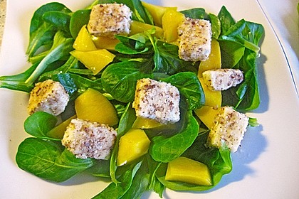 Blattsalat mit Mango und Schafskäse 19