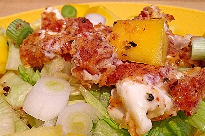 Blattsalat mit Mango und Schafskäse 56