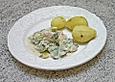 Lachsfilet auf Rahm - Wirsing