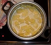 Hackbraten auf Kartoffelgratin (Bild)