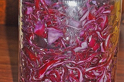 Sauerkraut in einem Glas selbst gemacht 15