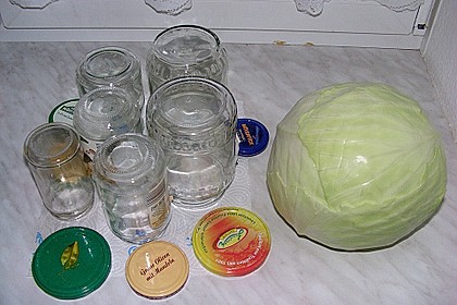 Sauerkraut in einem Glas selbst gemacht 30