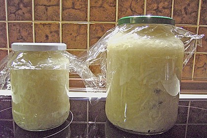 Sauerkraut in einem Glas selbst gemacht 41