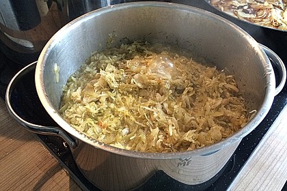 Sauerkraut in einem Glas selbst gemacht 11
