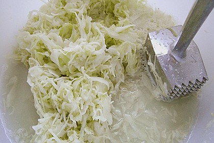 Sauerkraut in einem Glas selbst gemacht 14