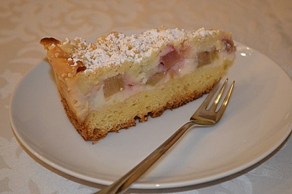 Rhabarberkuchen mit Vanillecreme und Streusel 52