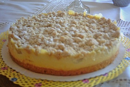Rhabarberkuchen mit Vanillecreme und Streusel 214
