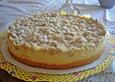 Rhabarberkuchen mit Vanillecreme und Streusel