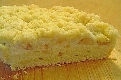 Rhabarberkuchen mit Vanillecreme und Streusel 197