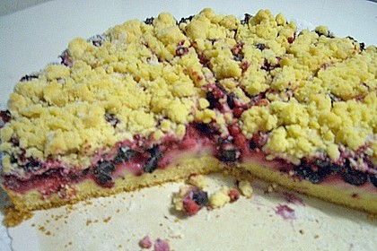 Rhabarberkuchen mit Vanillecreme und Streusel 212