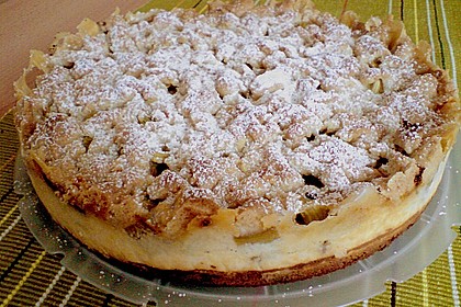 Rhabarberkuchen mit Vanillecreme und Streusel 100