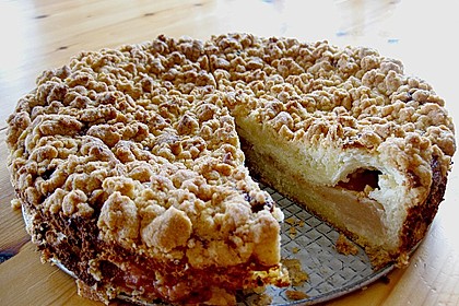 Rhabarberkuchen mit Vanillecreme und Streusel 141
