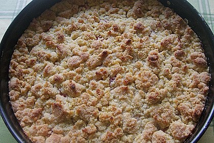 Rhabarberkuchen mit Vanillecreme und Streusel 99
