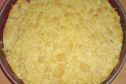 Rhabarberkuchen mit Vanillecreme und Streusel 199